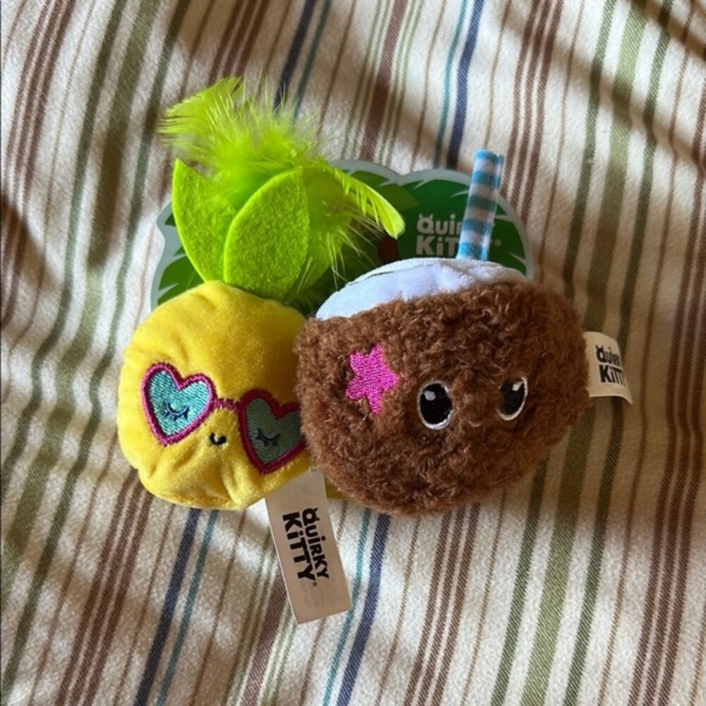 Quirky Kitty Purrfect Pina Colada Catnip Cat Toys 🐈‍⬛